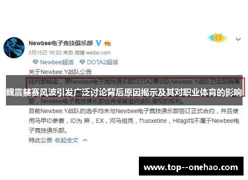 魏震禁赛风波引发广泛讨论背后原因揭示及其对职业体育的影响